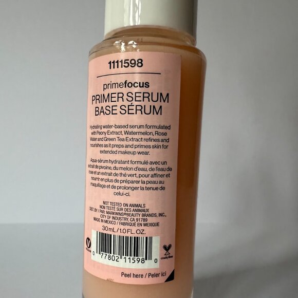 Wet n Wild primefocus Primer Serum Base Serum hydrate 1.0FL 30ml - Picture 3 of 4